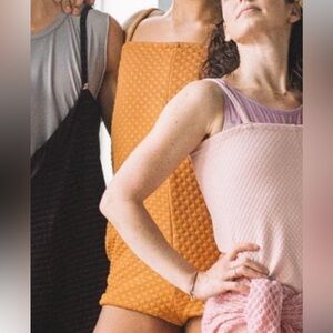 RubiaWear Black Textured Dance Romper medium  Unisex